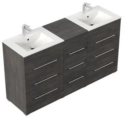 Produktbild von Stand Badmöbel Cosmo Modern SoftClose anthrazit gemasert : Anthrazit gemasert Varianten: Anthrazit gemasert