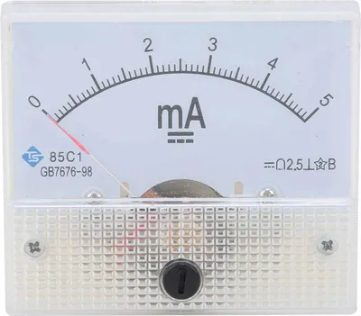 Obrázok produktu pre DC 0-5MA Ukazovateľ prúdu Panelový merač Meracie zariadenia Ampérmeter Tester Gauge