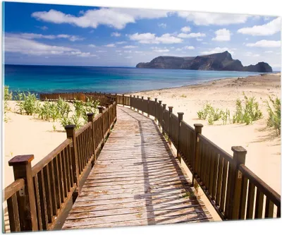 Produktbild von Bilder auf glas - Ozean Strand Sand Ufer - 100x70cm - Glasbilder - Wandbilder - Kunstdruck - zum Aufhängen bereit - Wanddekoration aus Glas - Glas Bilder - Wandbild auf Glas - GAA100x70-2544
