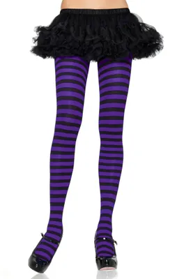 Immagine prodotto di Collant a righe nero-viola Taglia: L-XL
