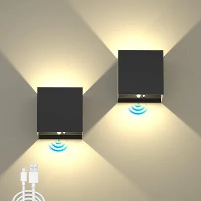 Produktbild von Bewegungsmelder Wandlampe akkubetrieben drahtlos energieeffizient
