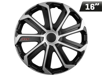 Zdjęcie produktu dla Kołpak samochodowy Evo black&silver 16" cali