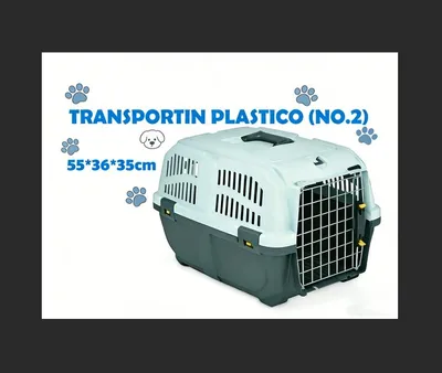 Produktbild von Robuste Hartschalen-Transportbox mit Belš¹ftungsschlitzen, Reisebox mit Metallgitter fš¹r Hunde und Katzen