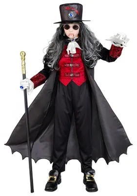 Produktbild von Herr der Vampire Kostüm für Jungen Kindergröße: 104-110