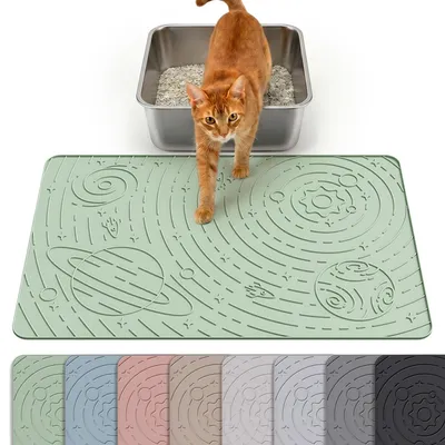 Productafbeelding van Kattenbakmat van Siliconen met Sterrenhemelpatroon, 60 x 40 cm