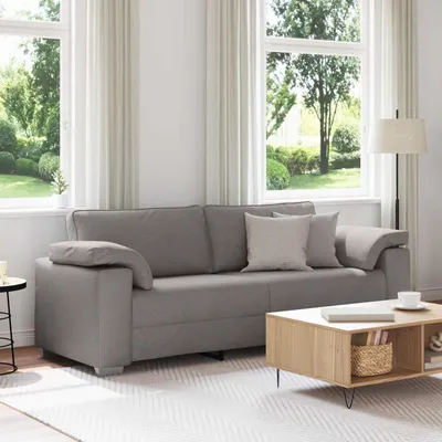 Produktbild von vidaXL 3-Sitzer-Sofa Taupe 220 cm Stoff