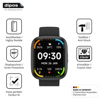 Produktbild von 2x Schutzfolie für Cillso IDW26 1.83 Zoll Folie, 100% Displayabdeckung, dipos Flex