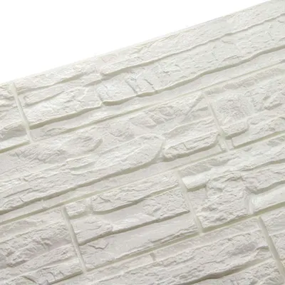 Image de Panneau mural 3D adhésif imitation brique, en mousse PE, dimensions 60 x 60 cm, lot de 24 pièces, couleur blanche