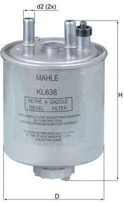 Immagine prodotto di Filtro carburante KNECHT KL 638