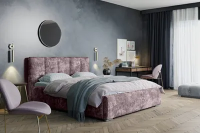 Produktbild von ADIDAR Matylda Polsterbett 180x200cm Doppelbett Metal-Holzrahmen, hydraulisch, Kopfteil, Bettkasten, Lattenrost für besten Schlafkomfort (Purpel - Eureka Velvet 2139)