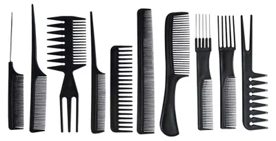 Produktbild von Haarkamm Friseurkamm Set - Antistatisch - 10 Stück - Schwarz - Für alle Haarlängen