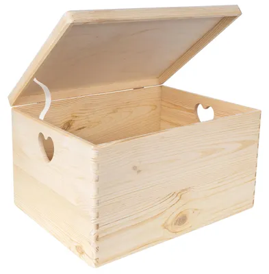 Productafbeelding van Creative Deco XXL Houten Doos Opberg-Kist, 40 x 30 x 24 cm (+/-1cm)