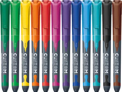 Produktbild von Maped Permanent-Marker CUSTOM 12er Kunststoffetui