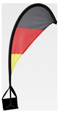 Produktbild von elasto KFZ Autofahne Windsegel Fanartikel EM 24 Deutschland Auffällige Autoflagge mit Fensterklipp