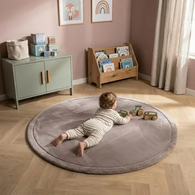 Produktbild von Volero - Spielmatte Rund - Jip Taupe - Ø 200 cm - Kinderzimmer, Babyzimmer