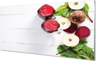 Produktbild von Glasbilder 120x60 Wandkunst Cocktails Rübe-Apfel