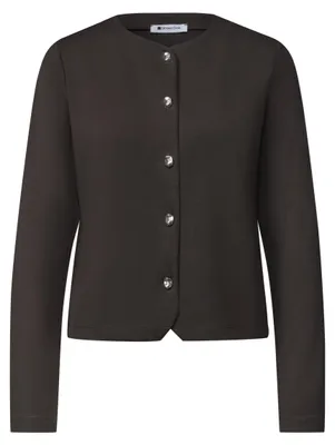 Produktbild von Street One short jacket w.deco buttons black coffee 38