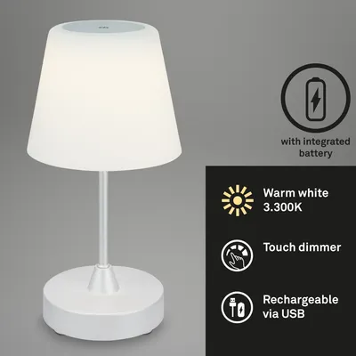 Produktbild von Tischleuchte Briloner Akku USB LED 3W IP44 Tischlampe Touch dimmer