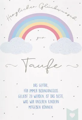 Produktbild von Taufe  Glückwunschkarte im Format 115x17cm mit Umschlag