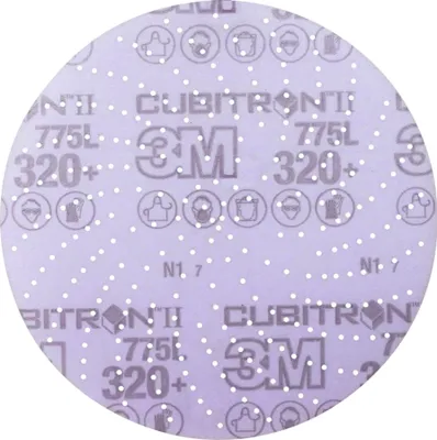 Immagine prodotto di Mola abrasiva autoadesiva 3M (CER) Hookit 775L multiforatura, diametro 150 mm, grana: 320