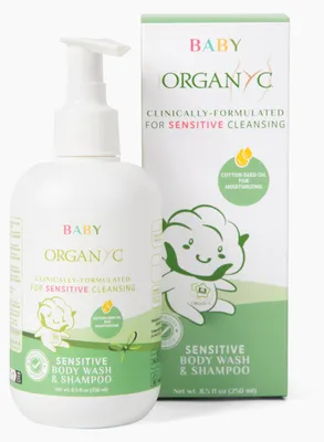 Obrázek produktu pro Organyc bio dětský sprchový gel a šampon pro citlivou pokožku - 250 ml