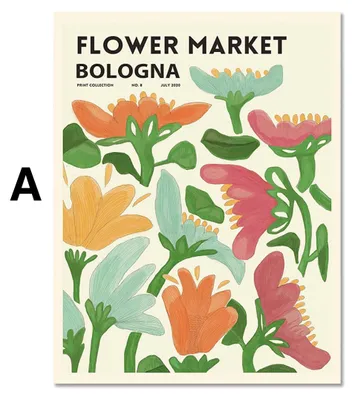 Produktbild von Poster Matisse Blumen Market Museum Abstrakt| Bilder Wohnzimmer | Wandbilder Schlafzimmer | Deko Print ohne Rahmen | Bilder Matisse Bunt · Motiv A · 50 × 70 cm
