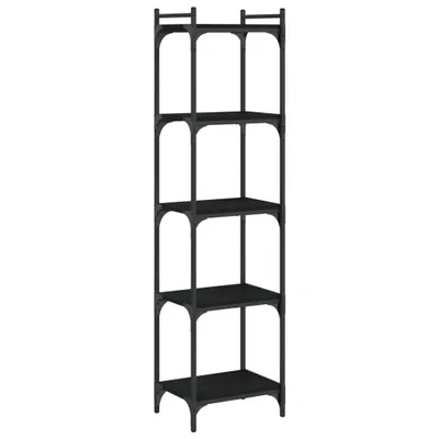 Image de vidaXL Bibliothèque 5 étagères noir 40x30x154 cm Bois composite