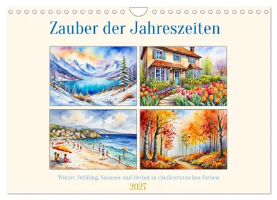 Produktbild von Zauber der Jahreszeiten (Wandkalender 2027 DIN A4 quer), CALVENDO Monatskalender