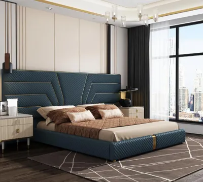 Produktbild von Luxus Schlafzimmer Bett Doppel Betten Design Möbel Bettrahmen Hotel