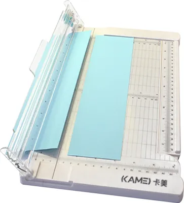 Obrázok produktu pre Mini rezačka papiera - gilotína, dĺžka rezu 152 mm, s bezpečnostnou hlavou a bočným pravítkom na remeselný papier, fotografie a pohľadnice