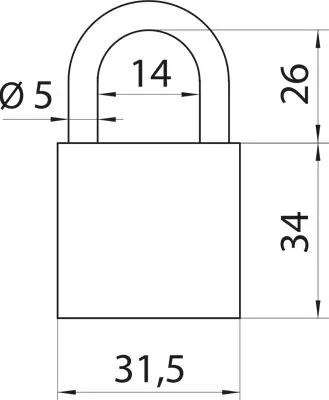 Produktbild von Abus Zahlenschloss 30mm (Typ 724/30) braun (3-stelliger Code)