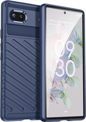 Produktbild von Mobigear Groove  Google Pixel 6a Hülle Flexibles TPU Backcover - Blau