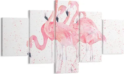 Produktbild von Bild auf Leinwand - Leinwandbild - Flamingo Vogel Wasser - 125x70cm - Wand Bild - Wanddeko - Leinwanddruck - Bilder - Kunstdruck - Wanddekoration - Leinwand bilder - Wandkunst - EA125x70-3899