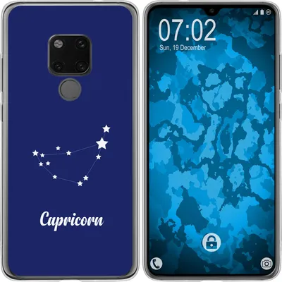 Produktbild von PhoneNatic Case kompatibel mit Huawei Mate 20 Silikon-Hülle SternzeichenCapricornus M7