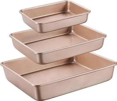 Produktbild von 3-teiliges Antihaft-Backblech-Set, 9/11/13 Zoll Backform-Backblech-Set, tiefe Bratformen