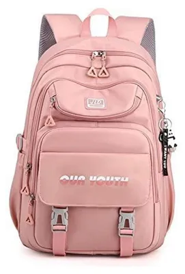 Produktbild von Schulrucksack Jugendliche Wasserdicht Polyester Rosa 32x20x46cm