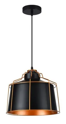 Produktbild von GTV - Pendelleuchte GOA Deckenleuchte GOA, 3512, AC220-240V,50/60Hz,1*E27, IP20,DURCHM. 32 CM, einzeln, schwarz/gold