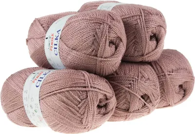 500g Strickgarn CILKA by VLNIKA Klassikgarn Strickwolle mit Schimmereffekt, dunkelflieder