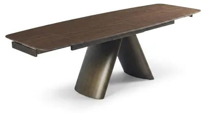 Produktbild von Moderner Konferenztisch Ausziehbar Holz Mit Skulpturalem Gestell