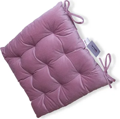 Produktbild von Sitzkissen Rosa Samtoptik 40x40x7 cm, 1 Stück, 9-Punkt-Steppung, Polyester Bezug