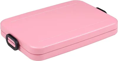 Produktbild von Mepal - Lunchbox Take A Break flach - Ideale Brotdose für Laptoptasche oder Rucksack - Flach geformte Essensbox für 2 Sandwiches oder 4 Scheiben Brot - 800 ml - Nordic Pink