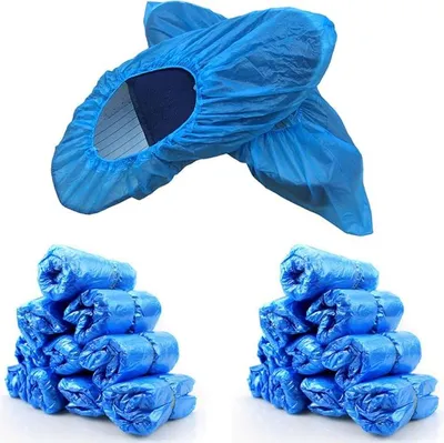Produktbild von Schuhš¹berzieher Einweg Rutschfest, š¹berschuhe Wasserdicht Einweg š¹berziehschuhe Plastik, š¹berzieher fš¹r Schuhe, 100 Stš¹cke - Blau