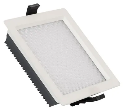 Produktbild von LED Downlight Einbaustrahler 15W Eckig Aero 130lm/W Mikroprismatisch Ausschnitt 135x135 mm 3000K - 4000K - 6000K Wählbar (Warm-Neutral-Kalt)