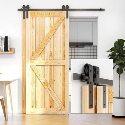 Produktbild von Schuifdeursysteem-Set mit 200 cm langen Schiene und Zubehör