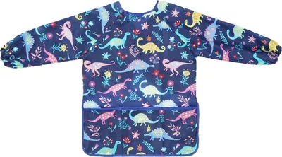 Produktbild von Wasserdicht Malkittel Kinder Langen Ärmeln, Malerkittel, Malschürze Tuschkittel Malkittel Bastelschürze, Leicht zu Reinigen, für Schule Kunst Malerei Kochen(Dinosauriermuster)
