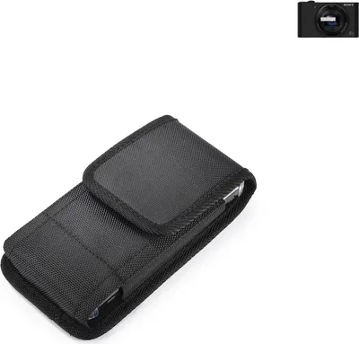 Produktbild von Holster Gürteltasche kompatibel mit Sony Cyber-shot DSC-WX500 Holster Gürtel Tasche wasserabweisend Handy Hülle Schutz Hülle Outdoor schwarz