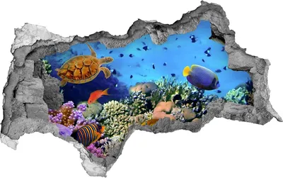 Produktbild von Selbstklebender Loch-3D-Aufkleber 95x73 cm Korallenriff