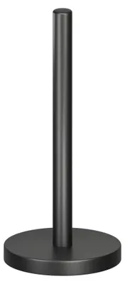 Küchenrollenhalter Edelstahl, freistehend, schwarz, mit schwerem Fuß