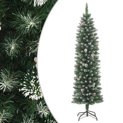 Zdjęcie produktu dla vidaXL Sztuczna choinka ze stojakiem smukła 120 cm PVC - Choinki bożonarodzeniowe