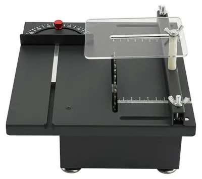 Image de Mini scie circulaire sur table - 200 W 110 mm - 7 vitesses - Angle 0–90° - 10 000 tr/min - 110–240 V CA - Pour le bois, le plastique, l'acrylique - Noir